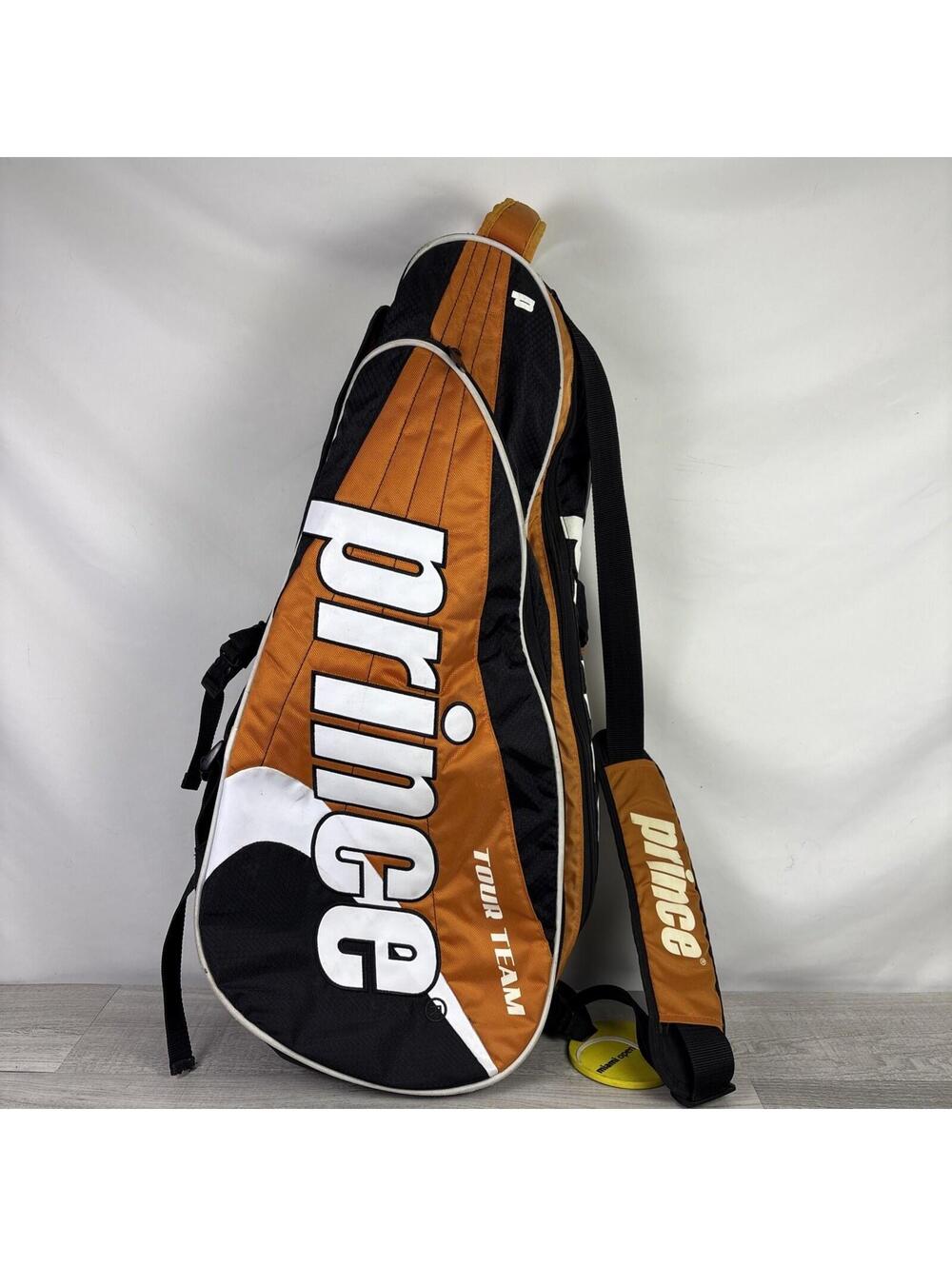 Vintage Prince Tour Team Pro 6-Pack Tennis Bag - Black/Orange